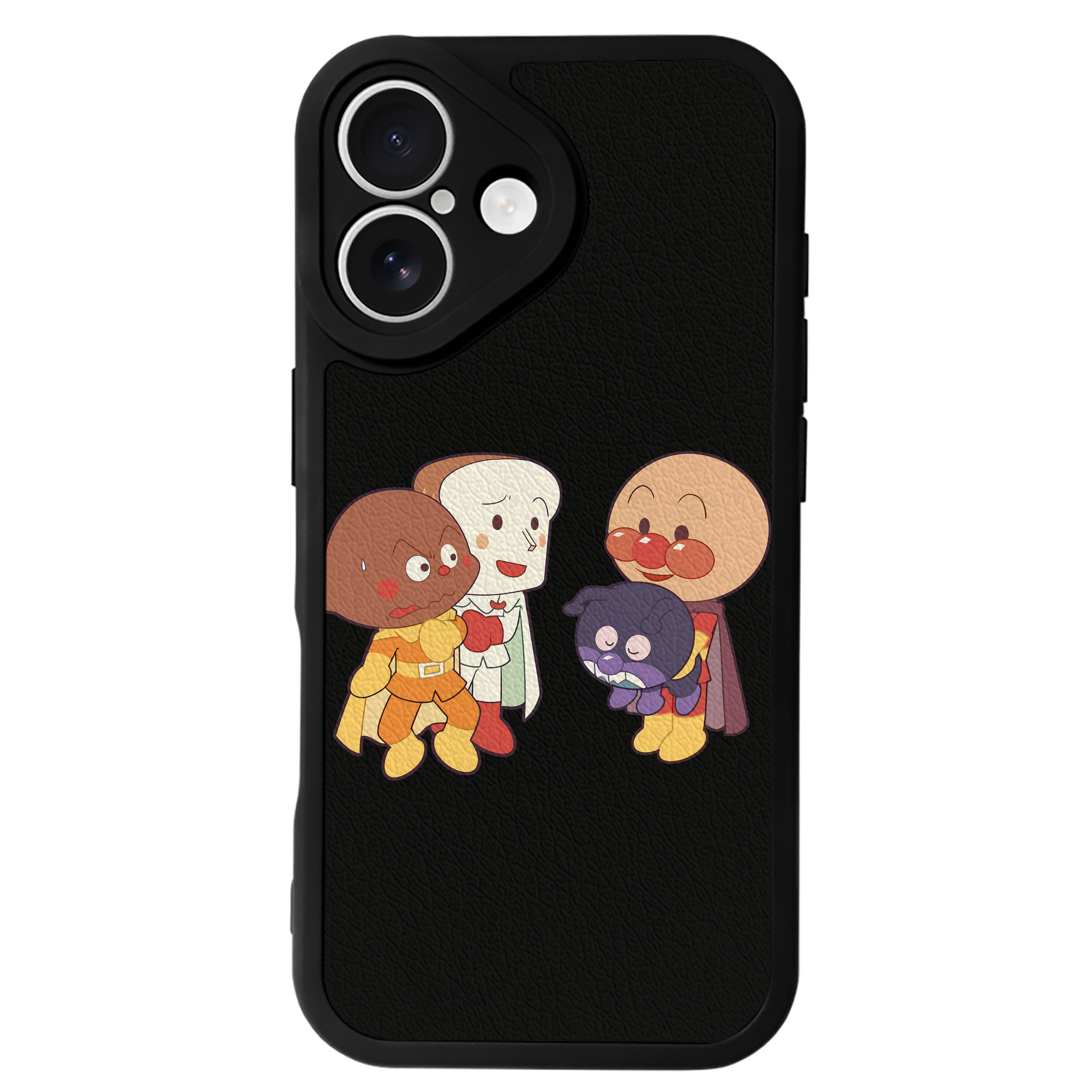 （画像用） アンパンマン Anpanman 【iPhone 16シリーズ対応】シリコンスマホケース（レザー調） 材質：シリコン